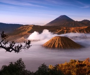 Mount Bromo volcanoes taken in Tengger Caldera, East Java, Indonesia.